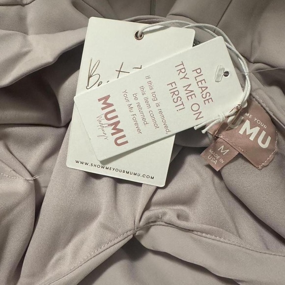 Show me your mumu Minimalist Mauve / Grey Maxi Formal Evening Gown in Gray - Picture 6 of 7